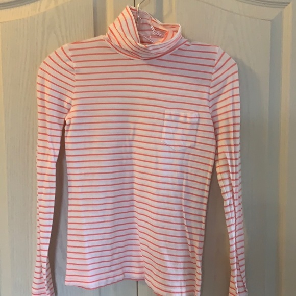 J.Crew crewcuts pink and white striped long tee - Picture 1 of 4